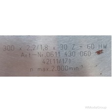 Универсальный пильный диск WURTH 300 х 2,2 / 1,8 х 30 мм для резки металла 0611430060