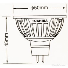 Світлодіодна енергозберігаюча лампа Toshiba E-core Gu5.3 6,7 Вт 12 Вольт Mr16 Led 2700k, промінь 35 градусів, теплий білий [енергетичний клас A]