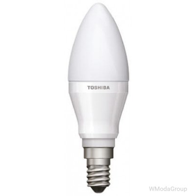 Світлодіодна енергозберігаюча лампа у формі свічки Toshiba E-core E14 GLS, 6 Вт (25 Вт), 220 Вольт, теплий білий колір, форма свічки