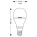 Светодиодная энергосберегающая лампа Toshiba LMP LED E14 Toshiba golfb.clear 6 Вт, 220 Вольт, теплый белый 2700k, 250лм