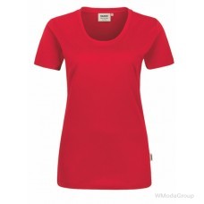 Классическая футболка HAKRO 127 красного цвета для женщин