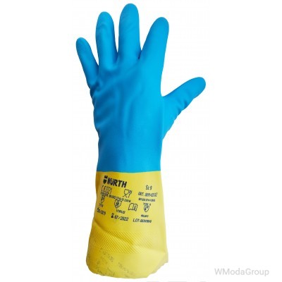 Перчатка WURTH для защиты рук от химии из хлоропрена и латекса