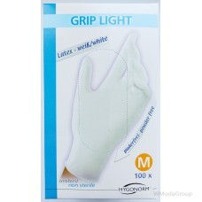Перчатка HYGONORM из латекса "GRIP LIGHT", белая, без пудры 100 шт. упаковка