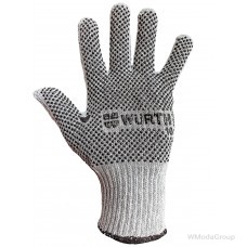 Перчатки WURTH тонкая вязка с точечным виниловым покрытием