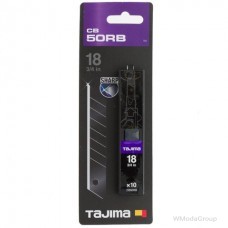 Сегментные лезвия Premium 18мм TAJIMA DORA Razar Black Blades CB50RB, 10 шт.